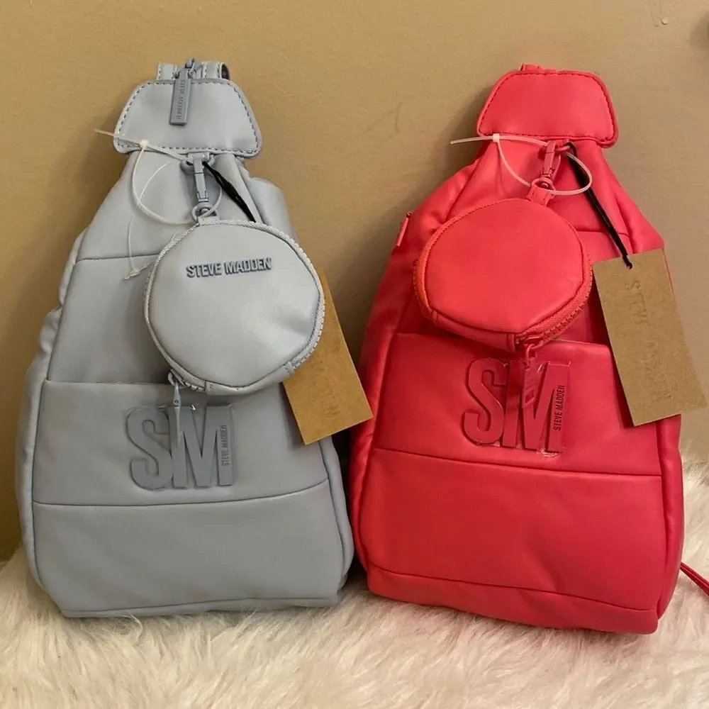 NWT Steve Madden (bjaya) Backpack w/Matching Coin Pouch -Pink